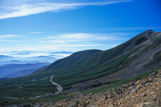 a view of the Echo Line Road(nearby Kata-no-koya Hut)